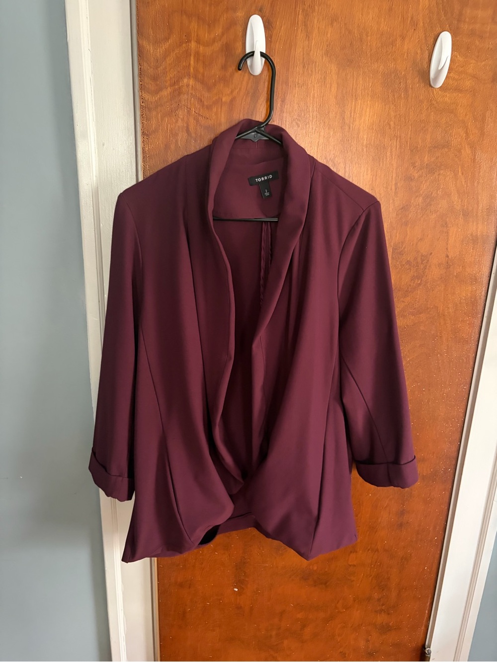 torrid Plum Open-Front Draped Blazer